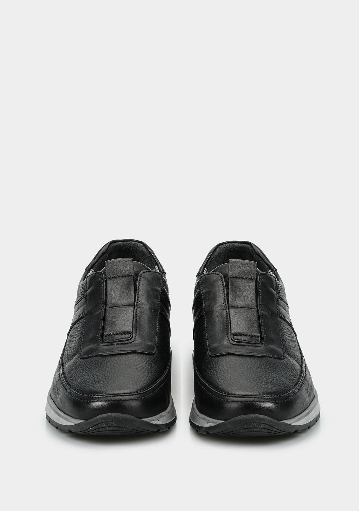 Siyah Deri Erkek Sneaker