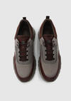 Gri Deri Erkek Sneaker