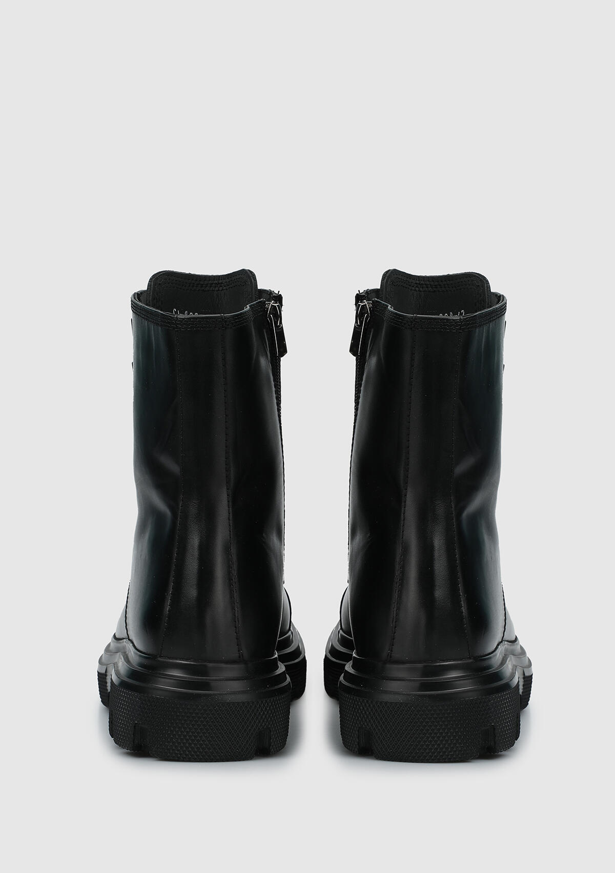 Siyah Deri Erkek Bot