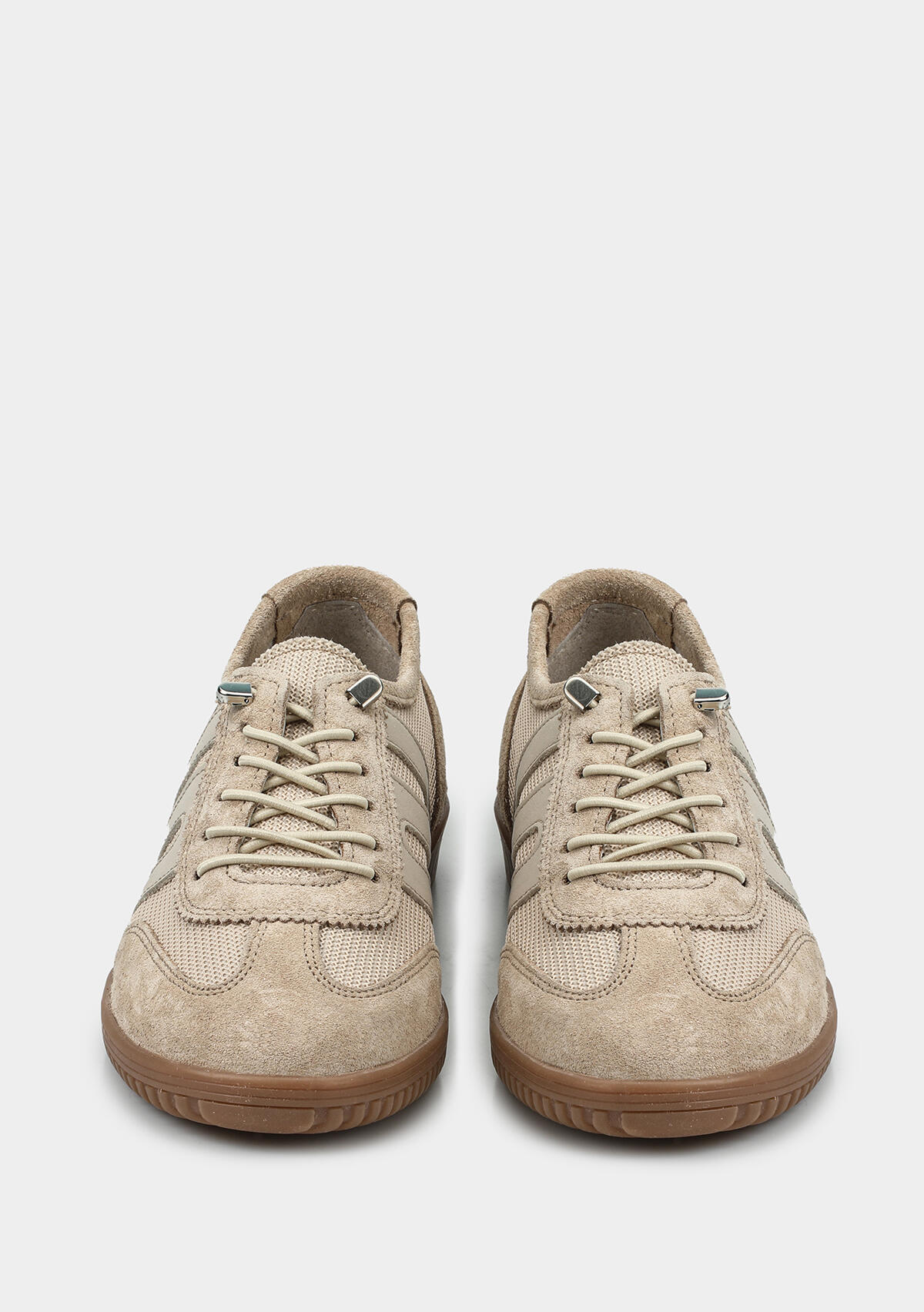 Bej Deri Kadın Sneaker