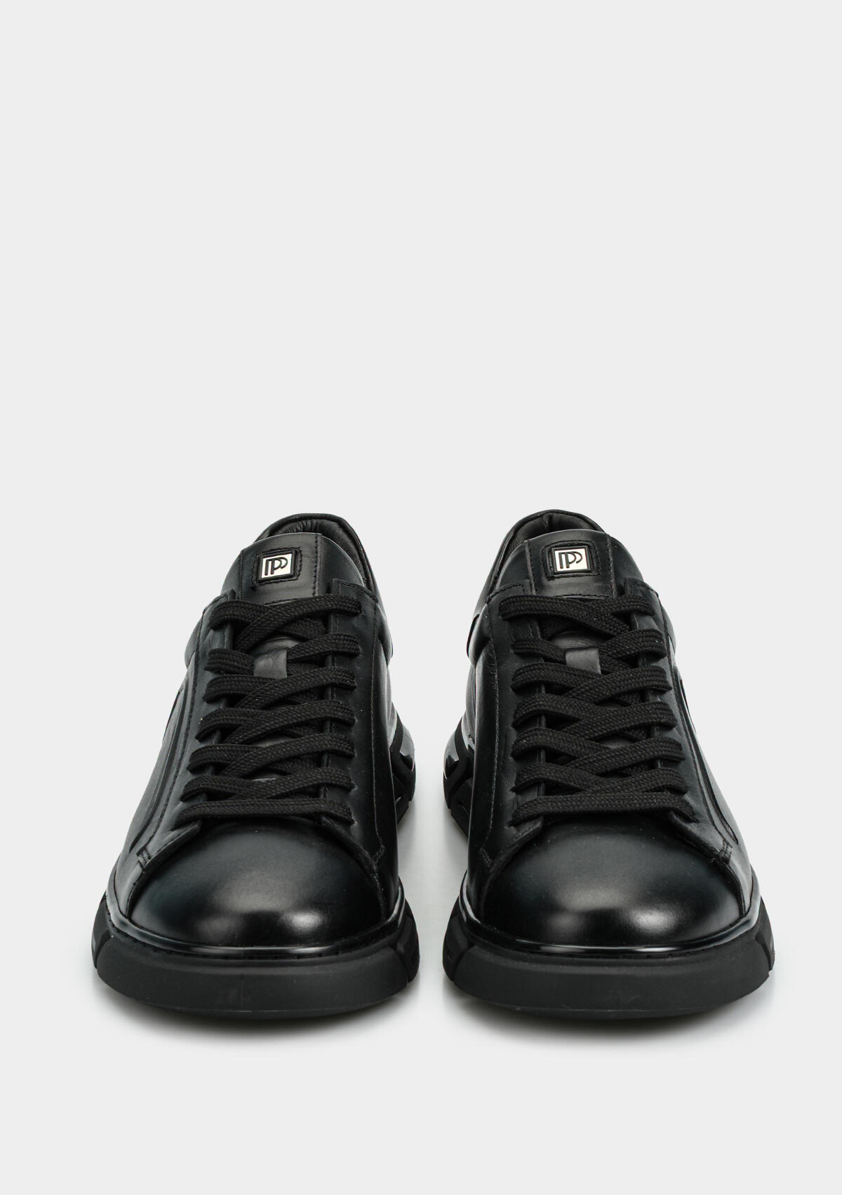 Siyah Deri Erkek Sneaker
