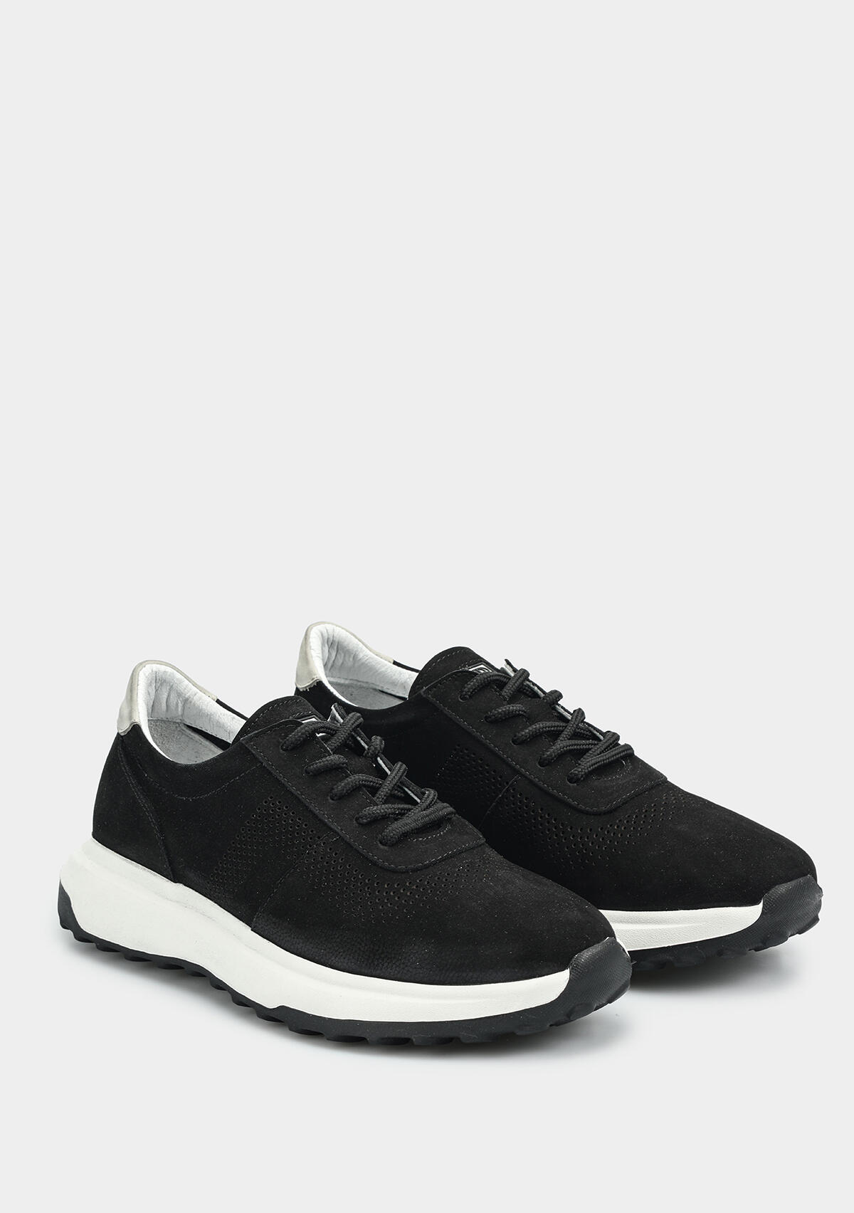 Siyah Deri Erkek Sneaker