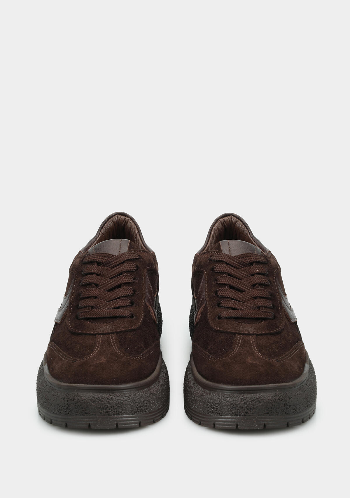 Kahve Deri Kadın Sneaker