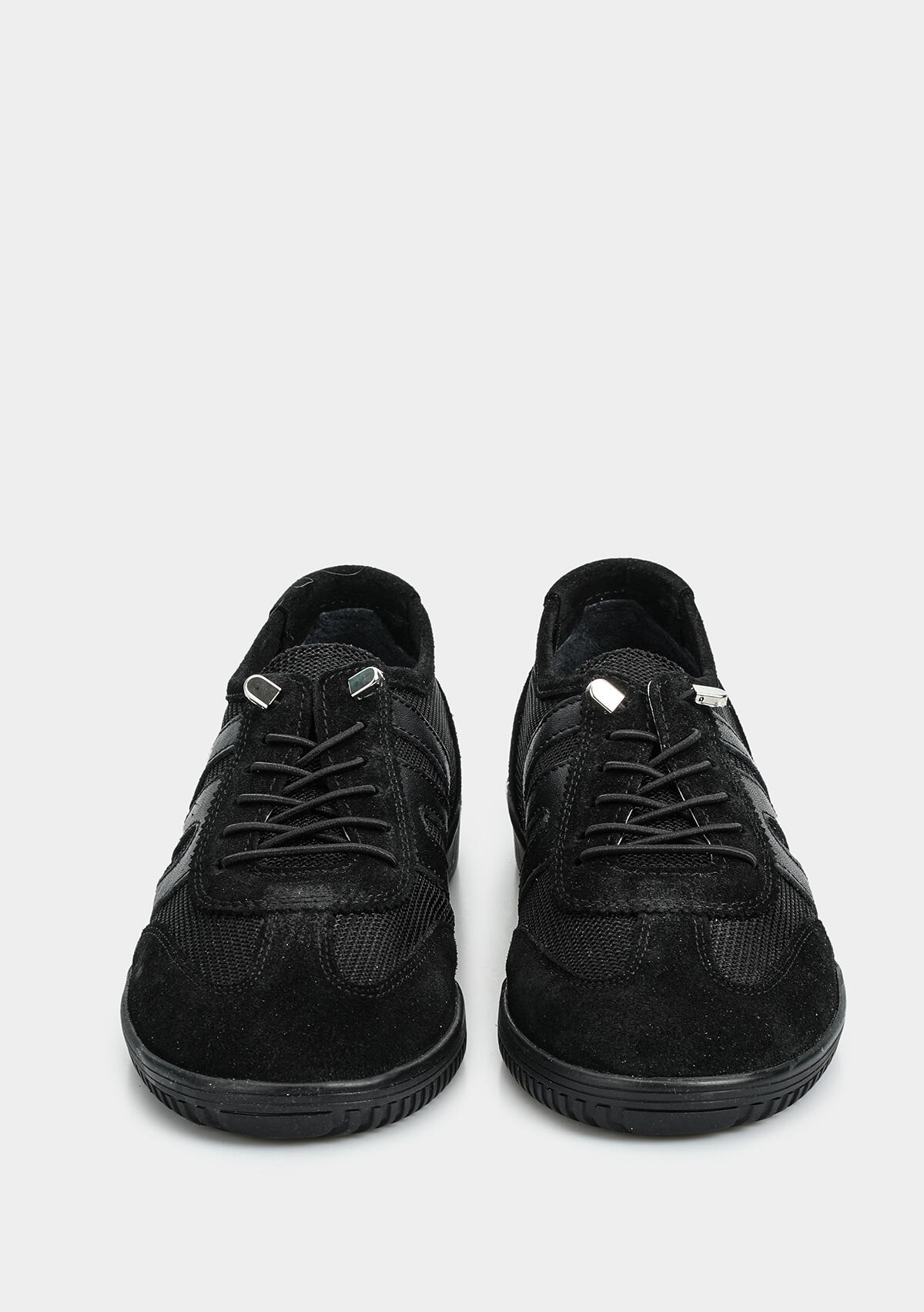 Siyah Deri Kadın Sneaker