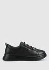 Siyah Deri Kadın Sneaker