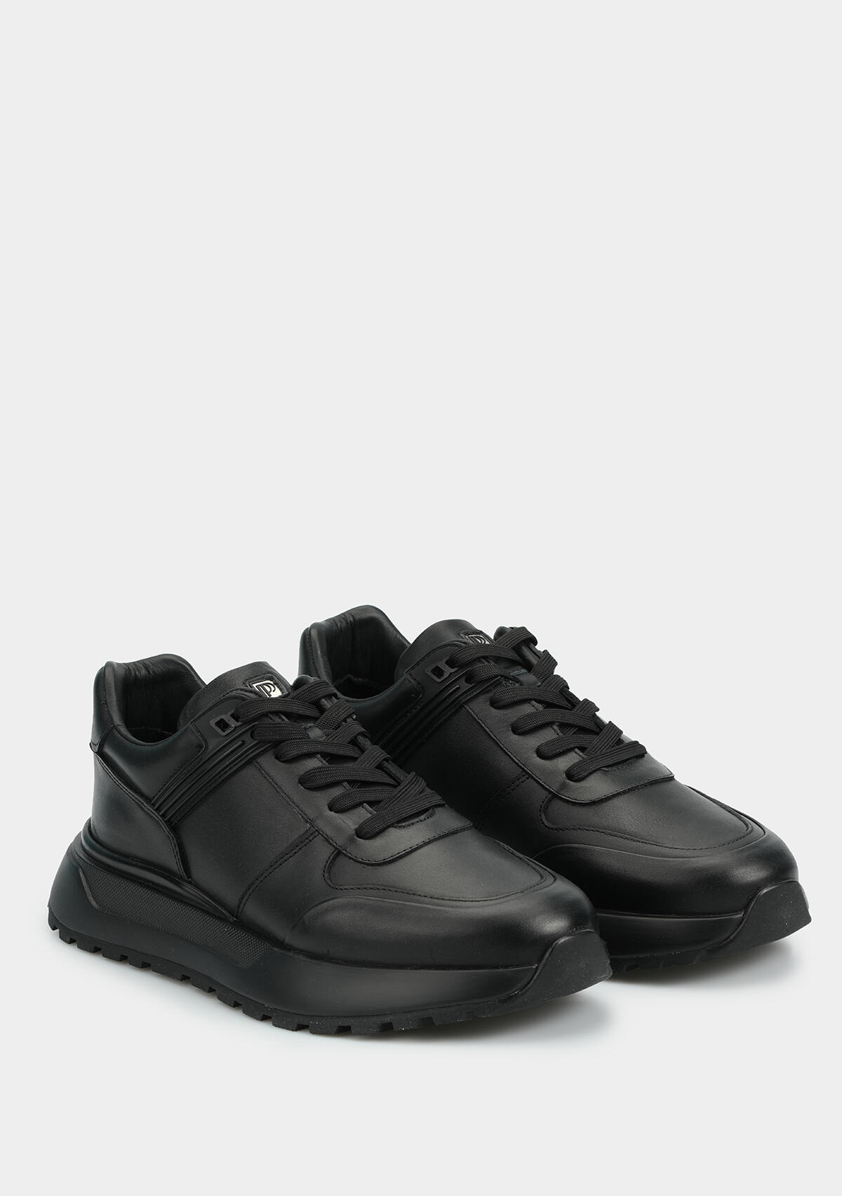 Siyah Deri Erkek Sneaker