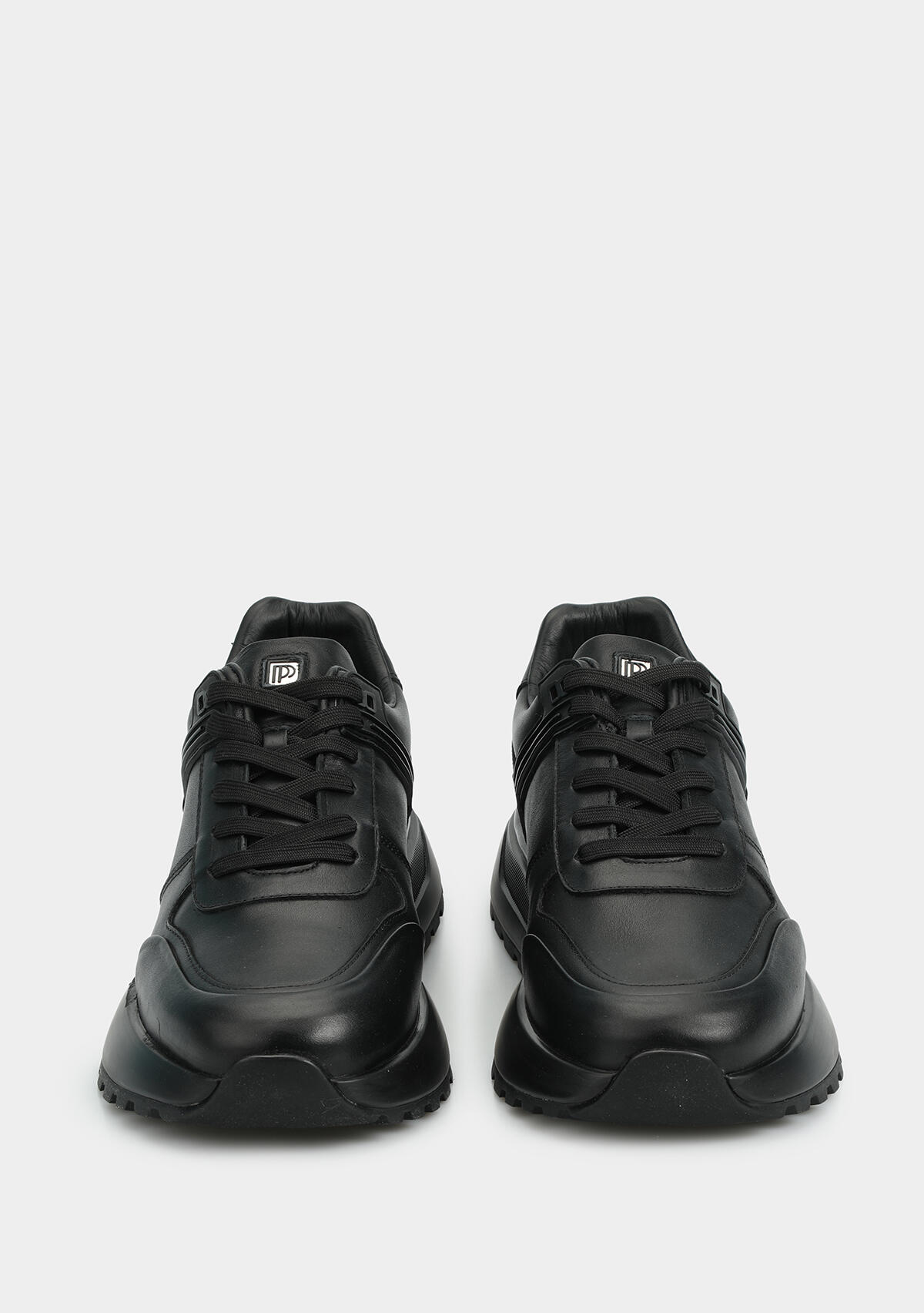 Siyah Deri Erkek Sneaker
