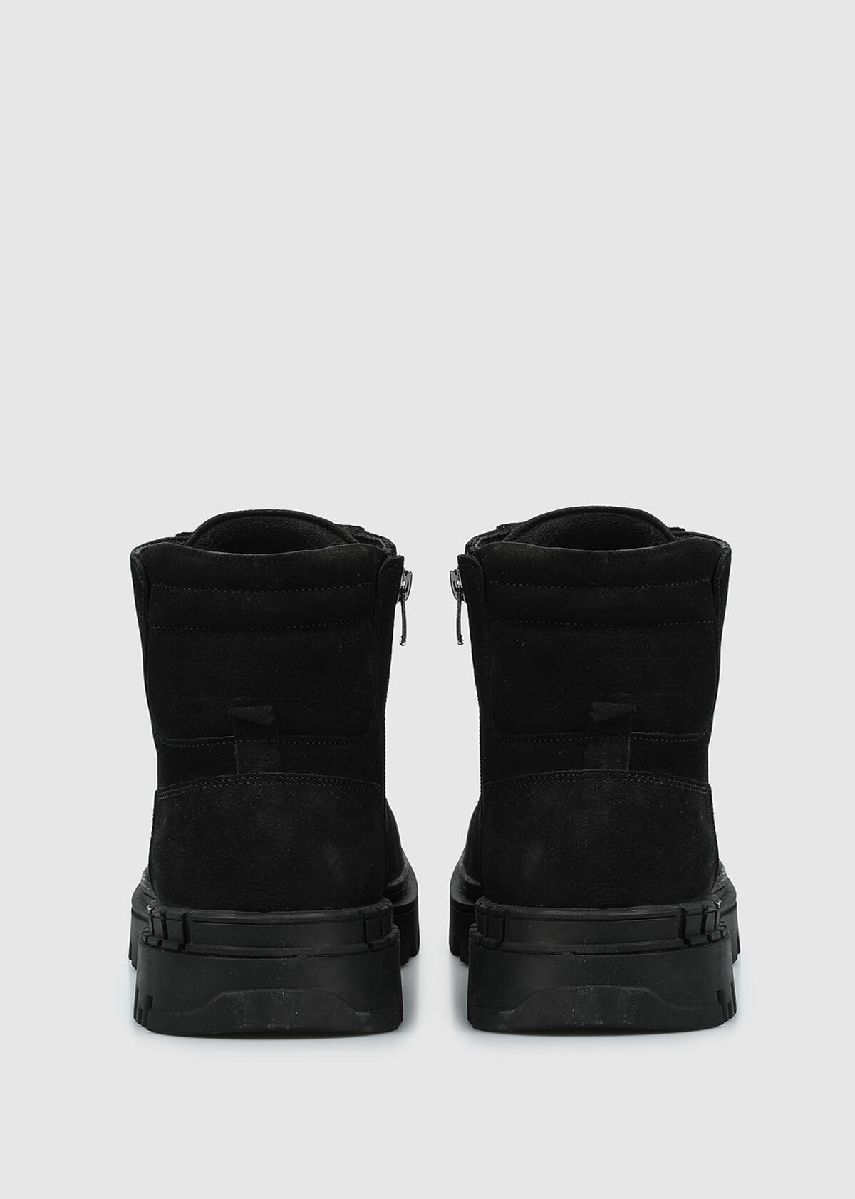 Siyah Deri Erkek Bot