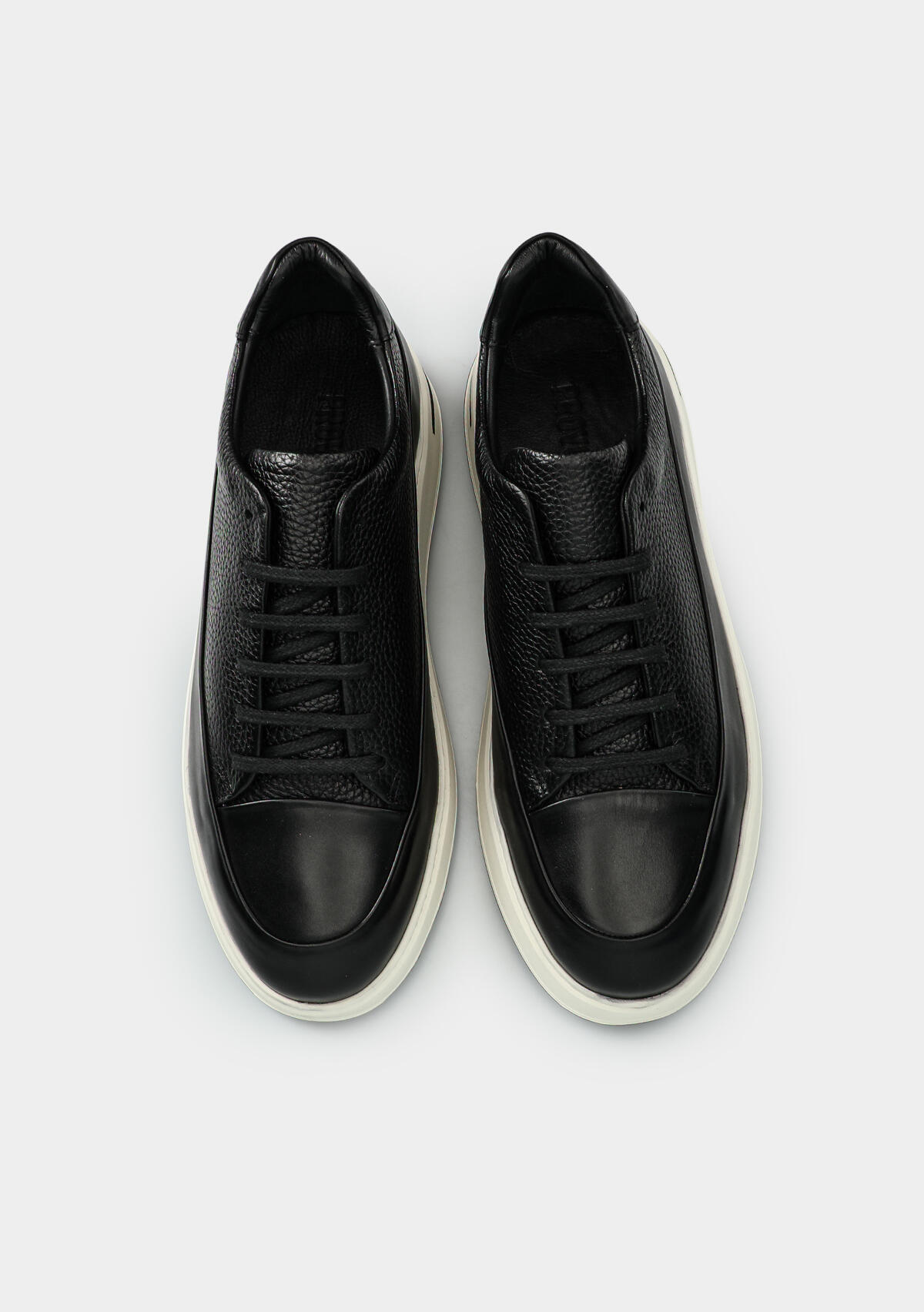 Siyah Deri Erkek Sneaker