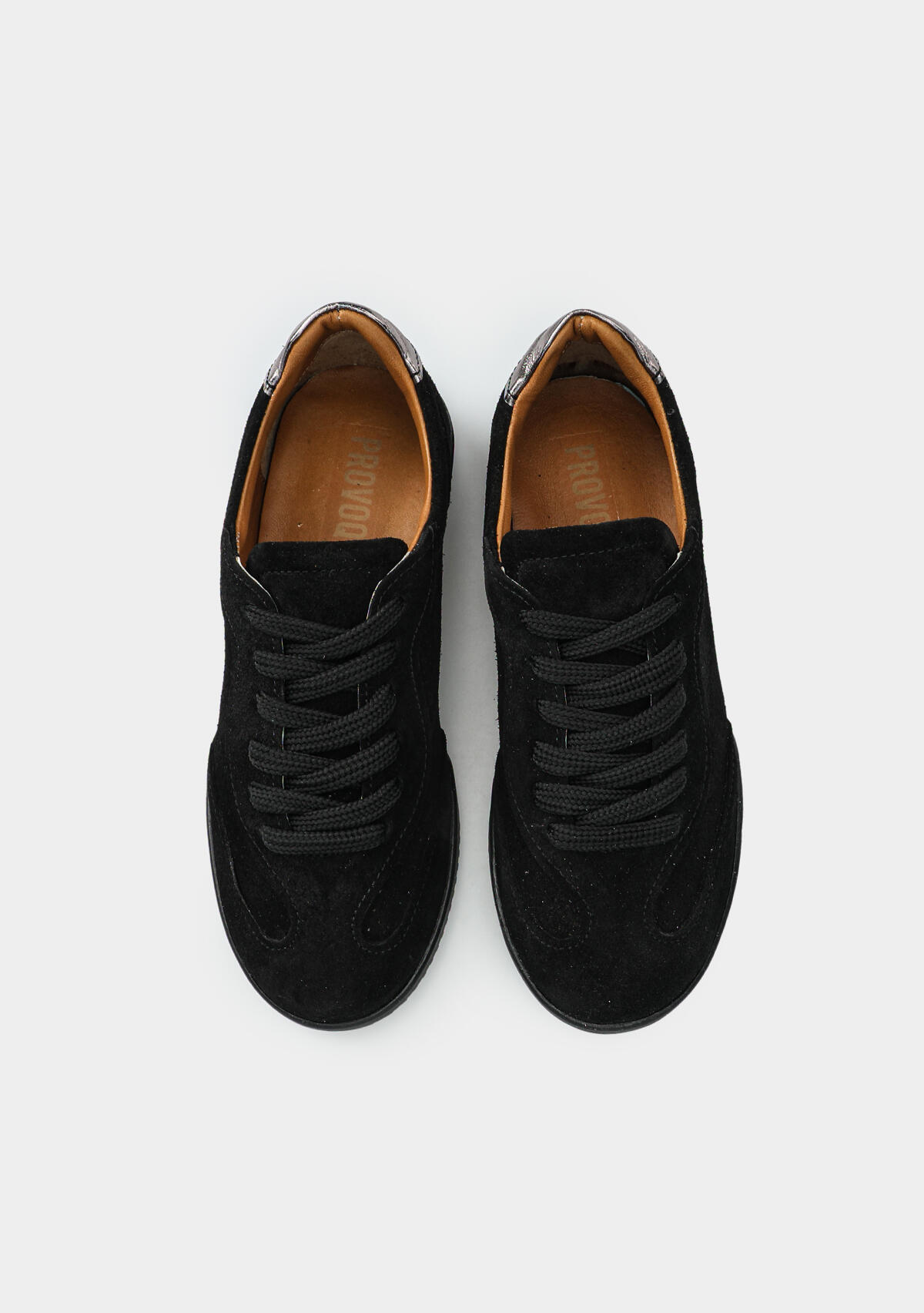 Siyah Deri Kadın Sneaker