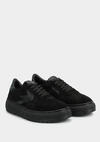 Siyah Deri Kadın Sneaker