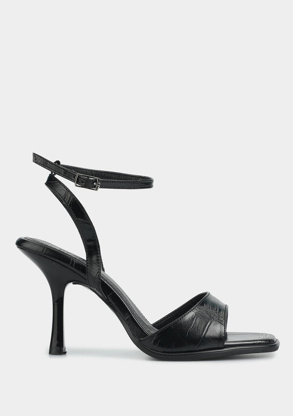 Siyah Kadın Topuklu Sandalet