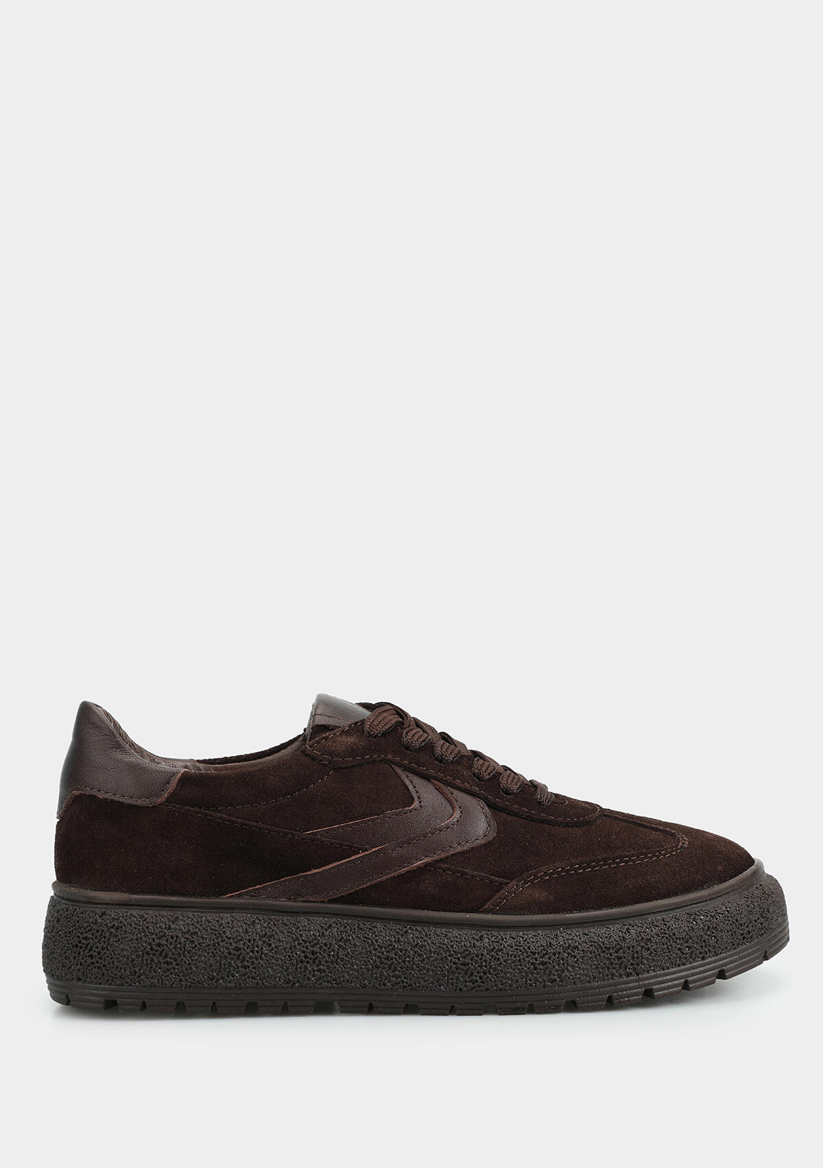 Kahve Deri Kadın Sneaker