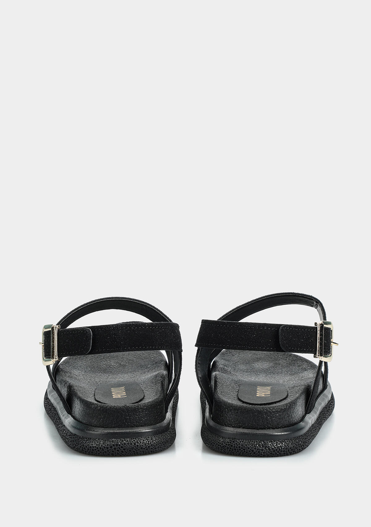 Siyah Kadın Düz Sandalet