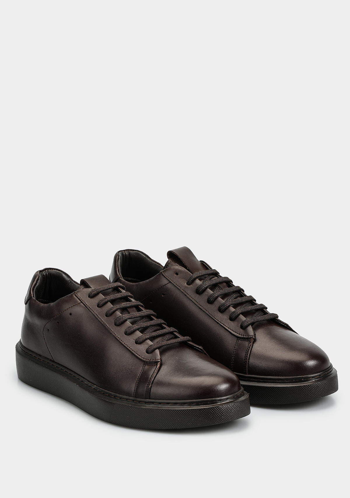 Kahve Deri Erkek Sneaker