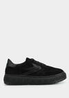 Siyah Deri Kadın Sneaker