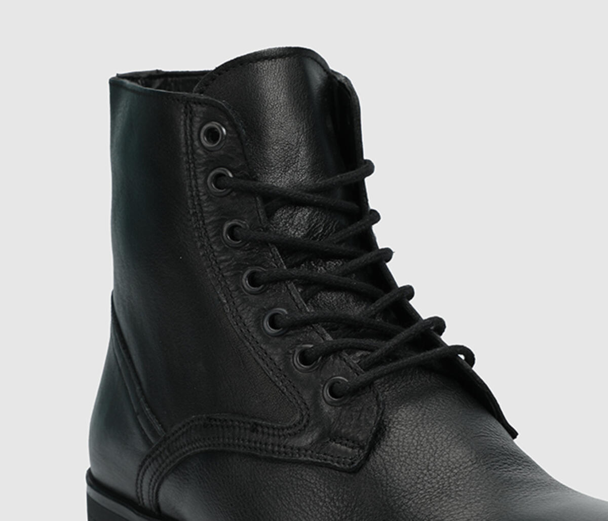 Siyah Deri Erkek Bot