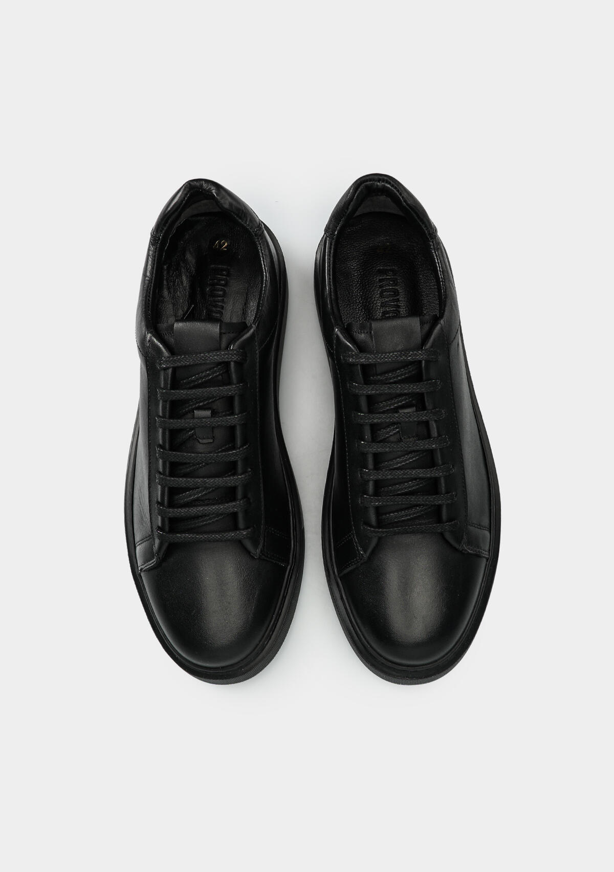 Siyah Deri Erkek Sneaker