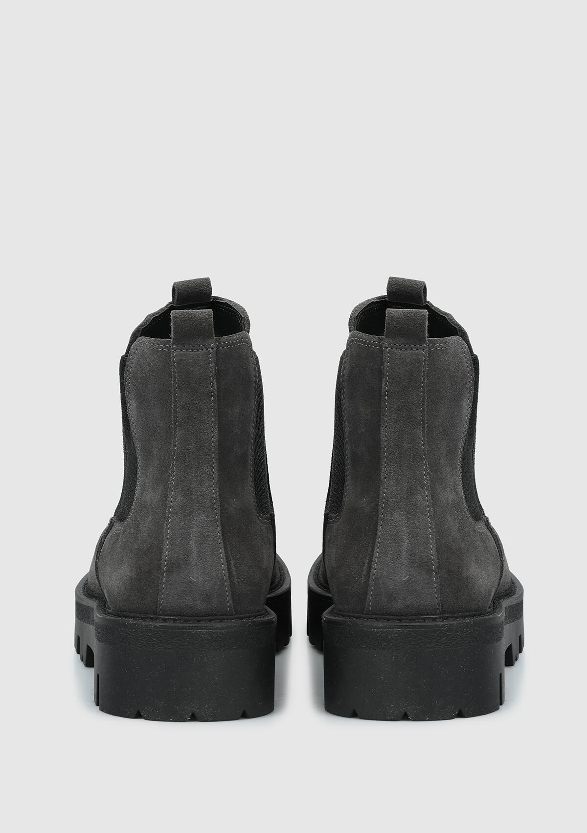 Antrasit Deri Erkek Bot