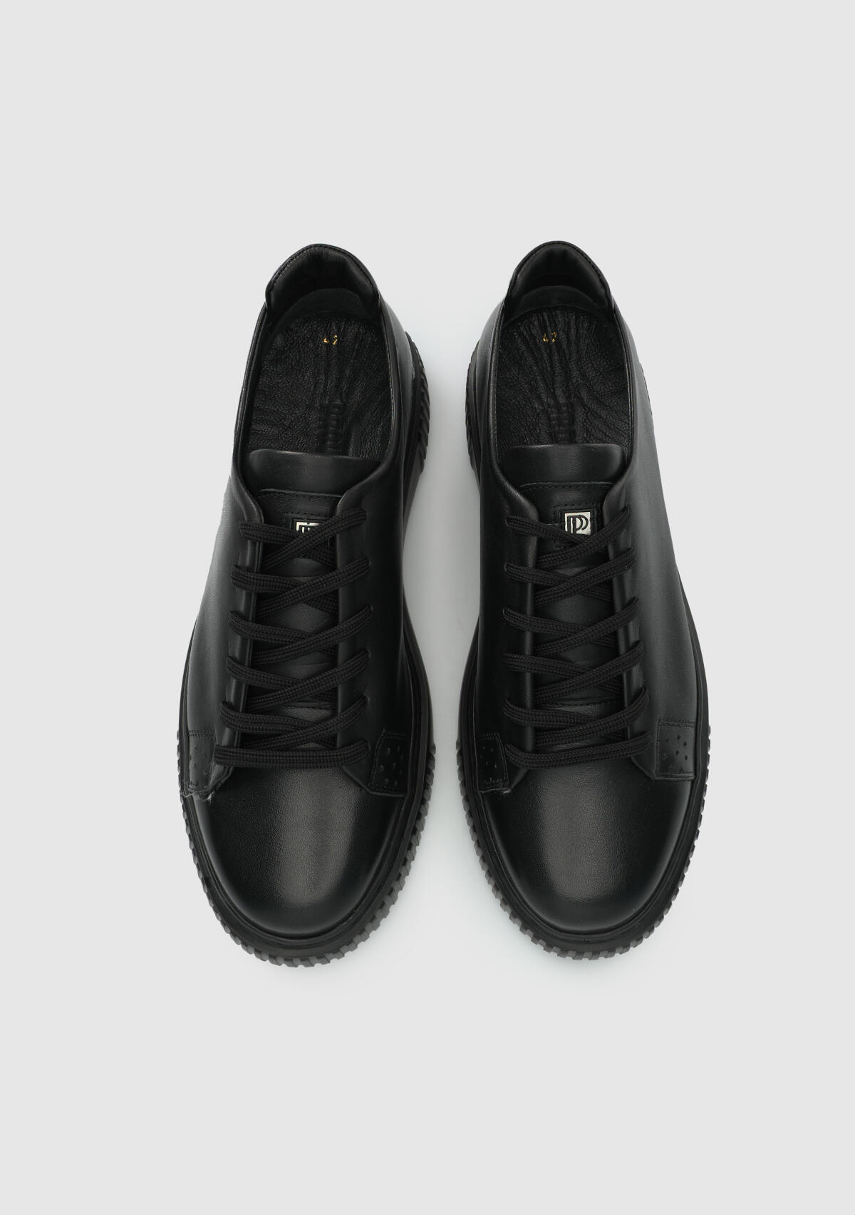 Siyah Deri Erkek Sneaker