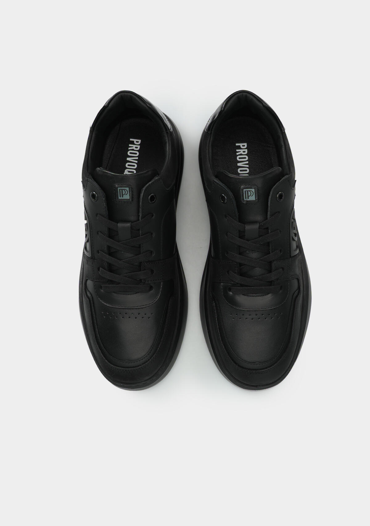 Siyah Deri Erkek Sneaker