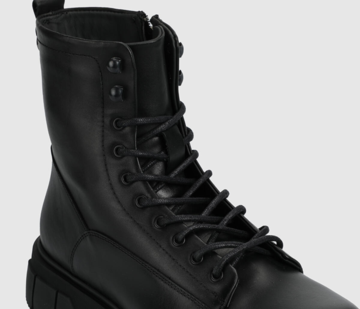 Siyah Deri Erkek Bot