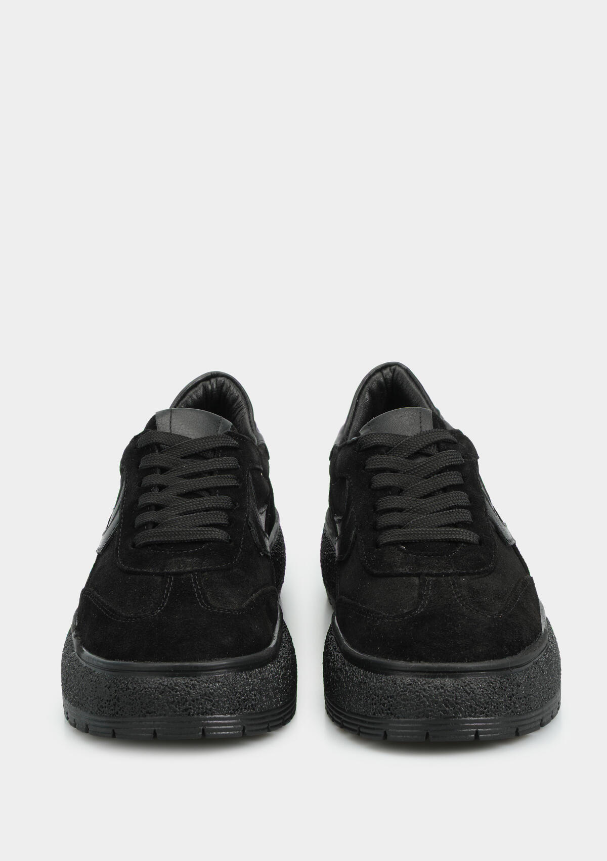 Siyah Deri Kadın Sneaker