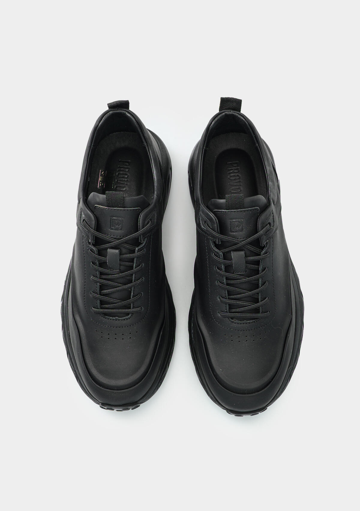 Siyah Deri Erkek Sneaker