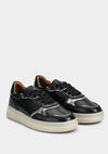 Siyah Deri Kadın Sneaker