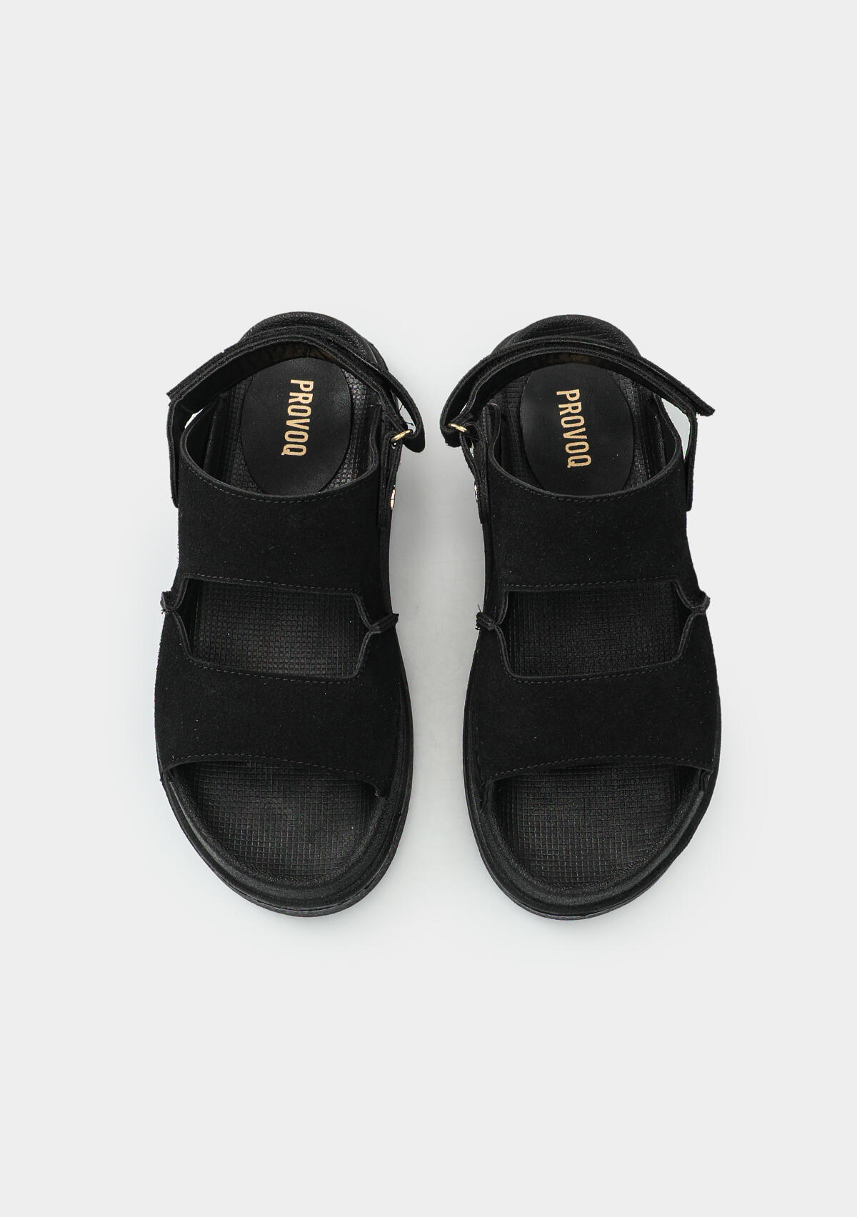 Siyah Kadın Düz Sandalet