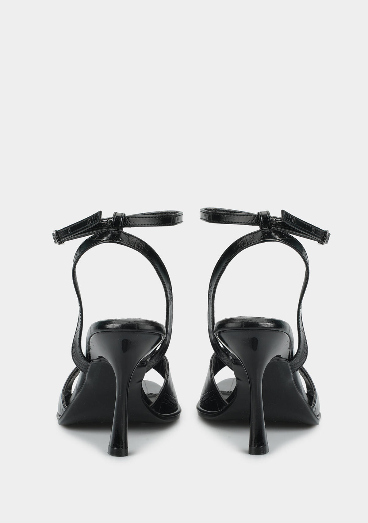 Siyah Kadın Topuklu Sandalet