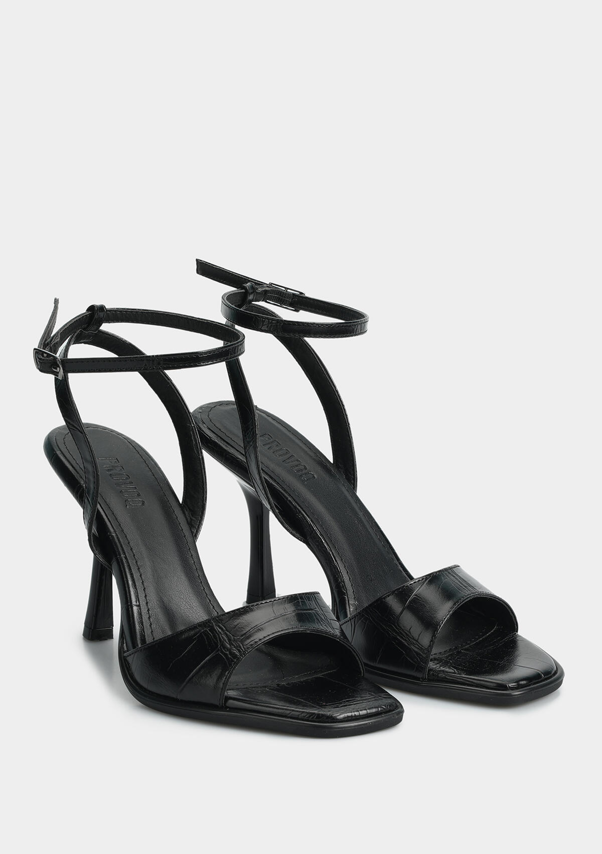 Siyah Kadın Topuklu Sandalet