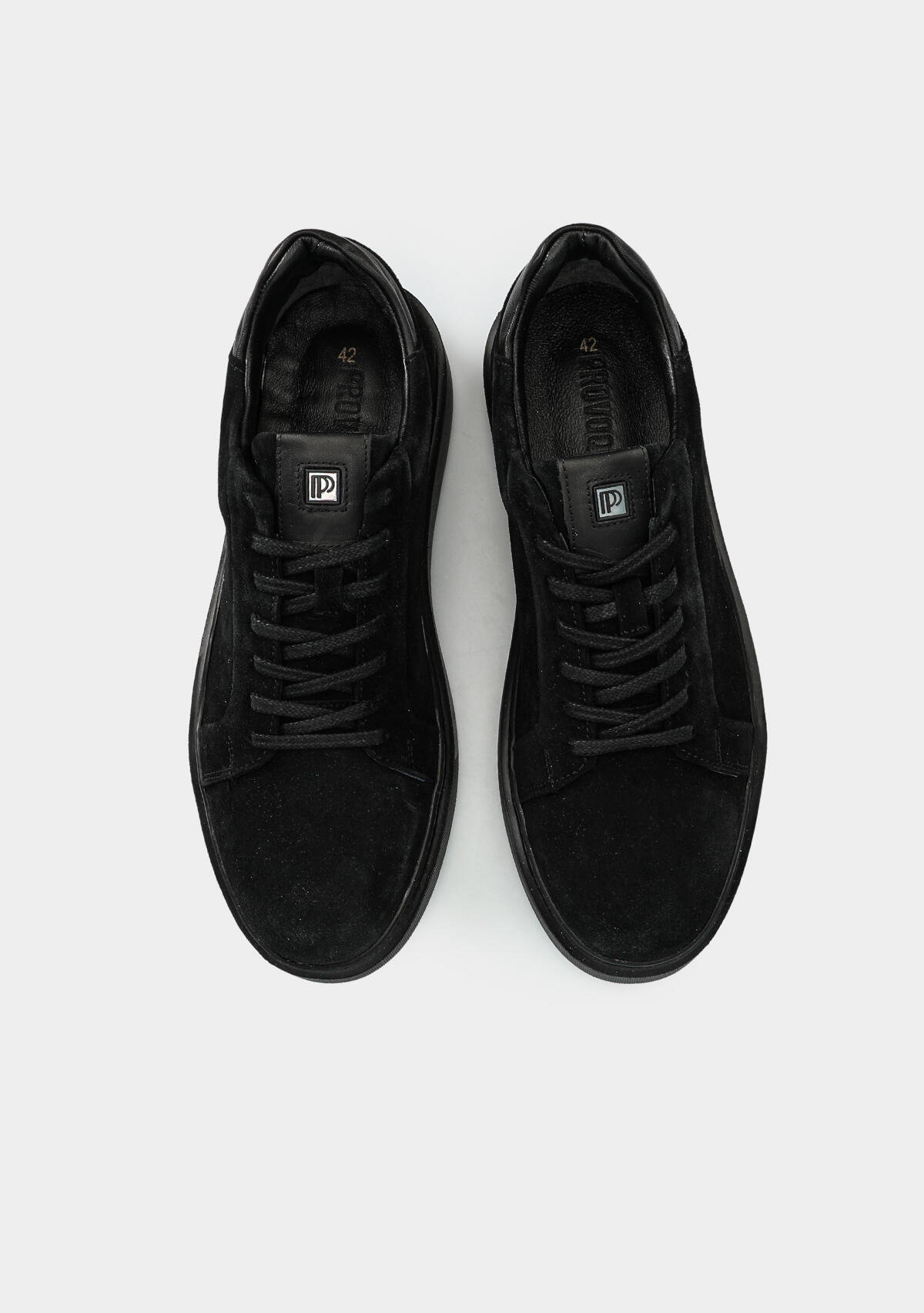 Siyah Deri Erkek Sneaker