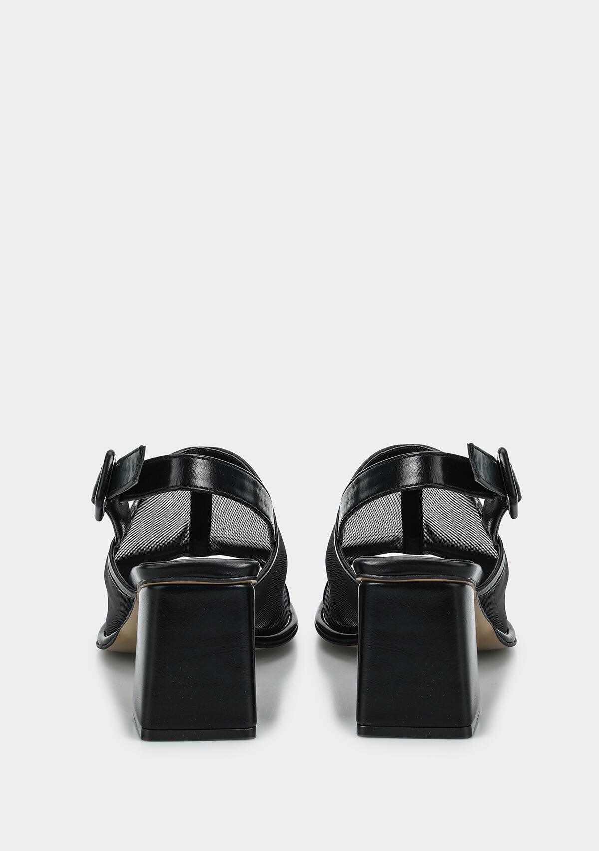 Siyah Kadın Topuklu Sandalet