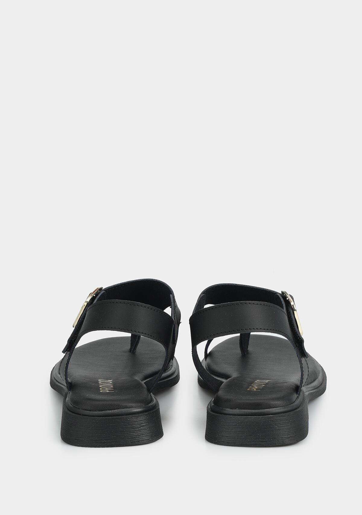 Siyah Kadın Düz Sandalet