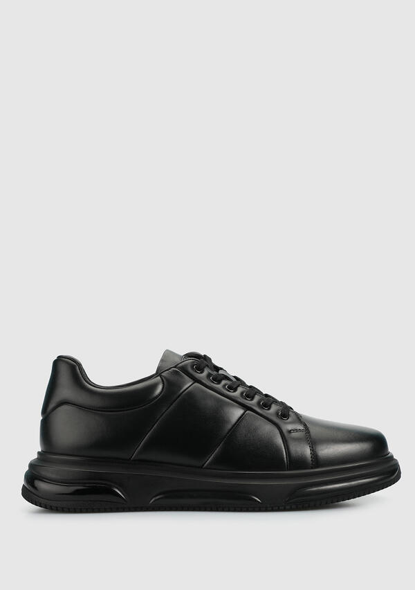 Siyah Deri Erkek Sneaker