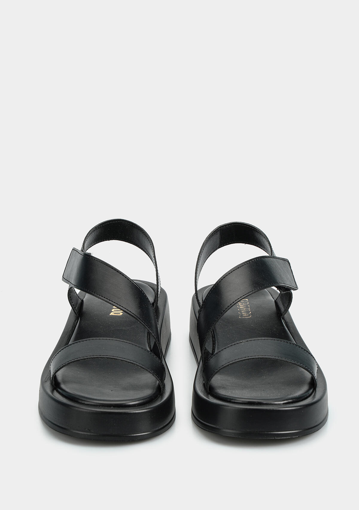 Siyah Kadın Düz Sandalet