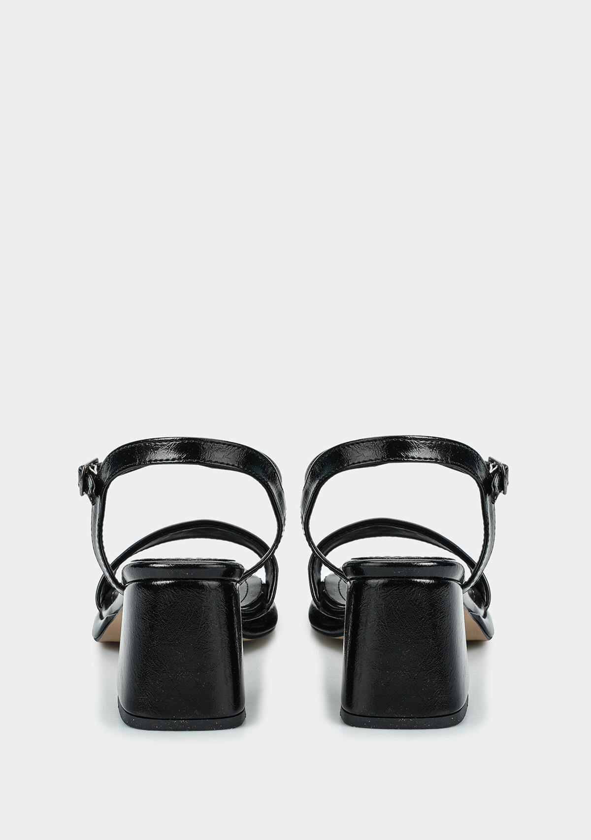 Siyah Kadın Topuklu Sandalet