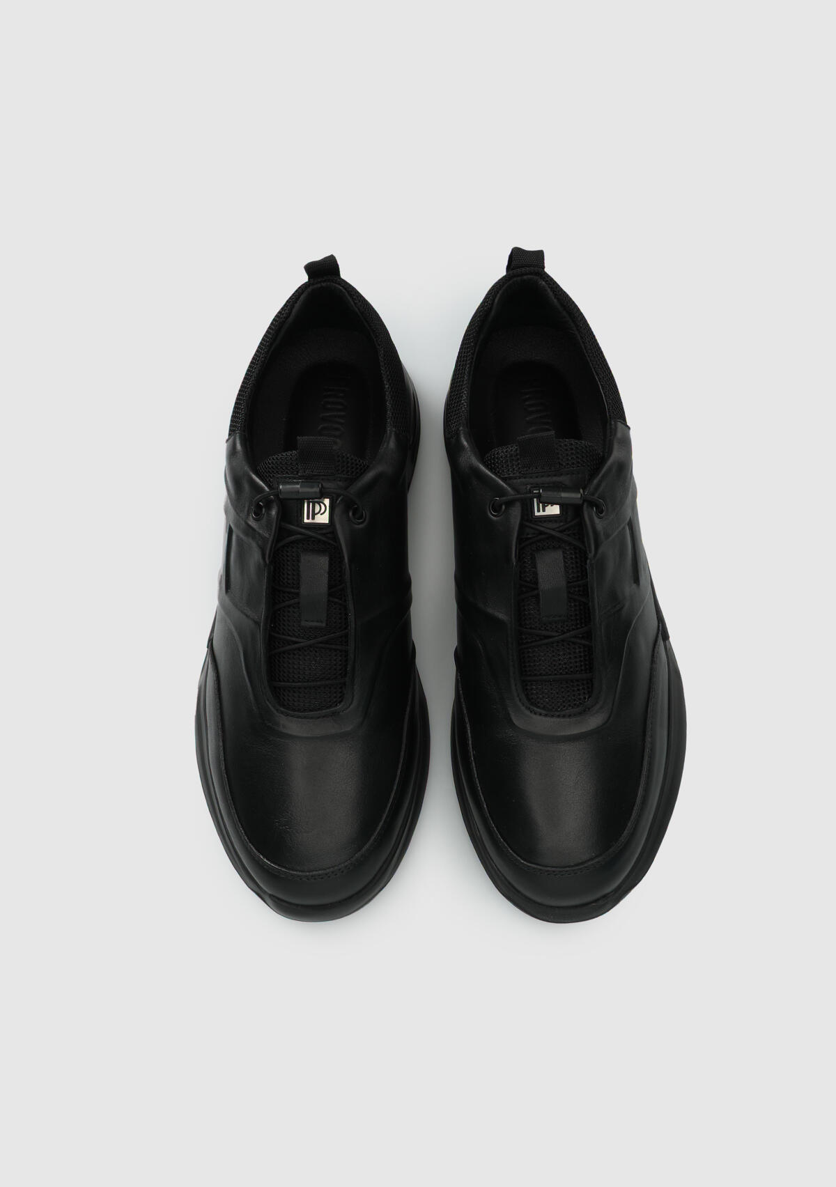 Siyah Deri Erkek Sneaker