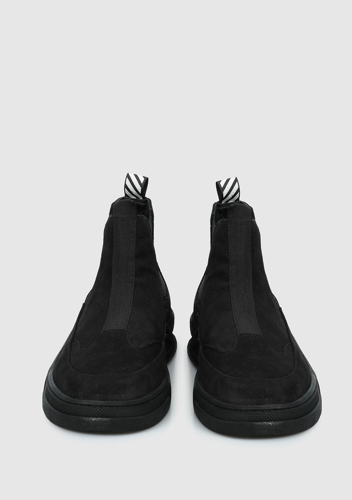 Siyah Deri Erkek Bot