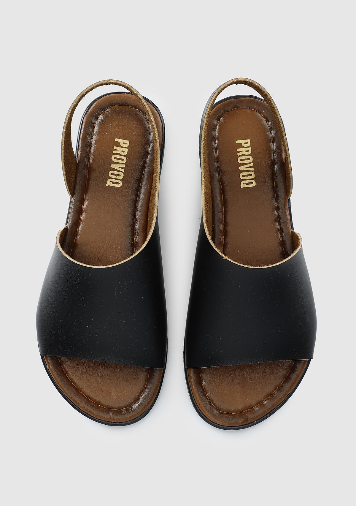 Siyah Kadın Düz Sandalet