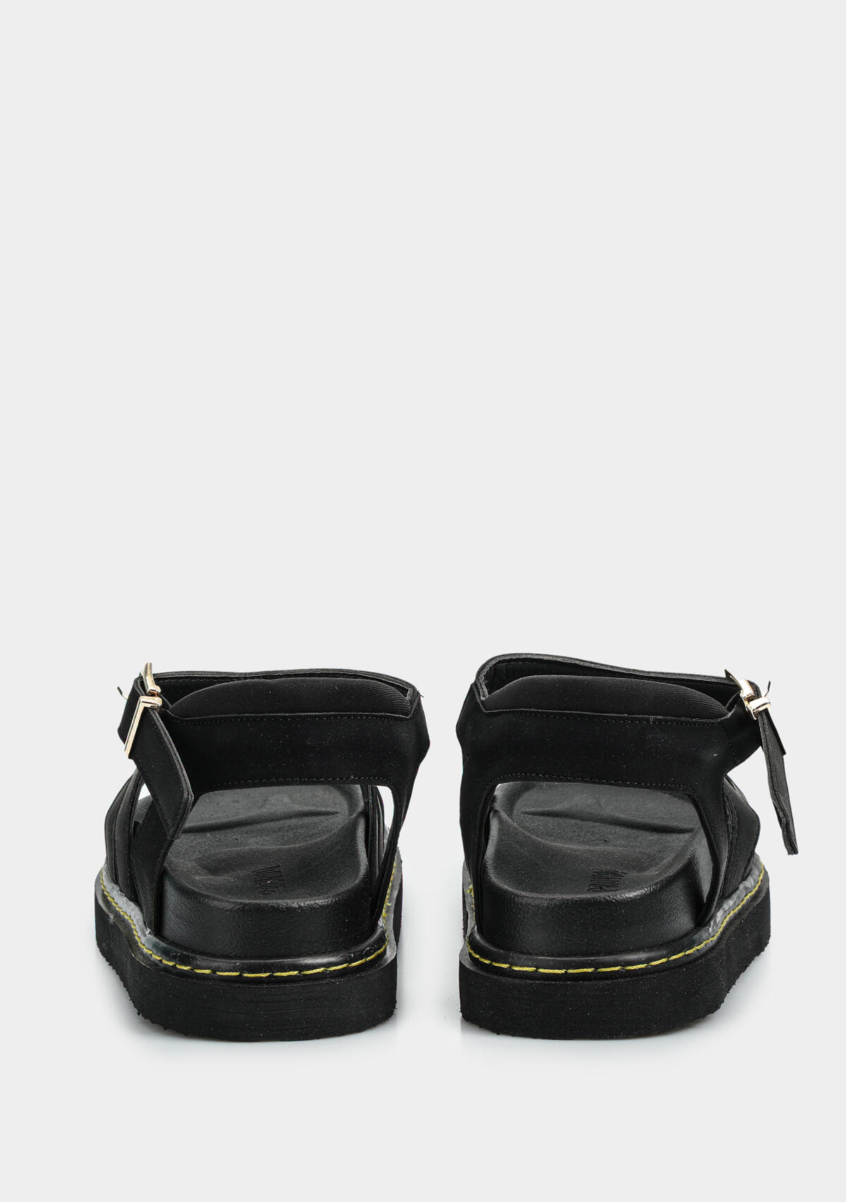 Siyah Kadın Düz Sandalet