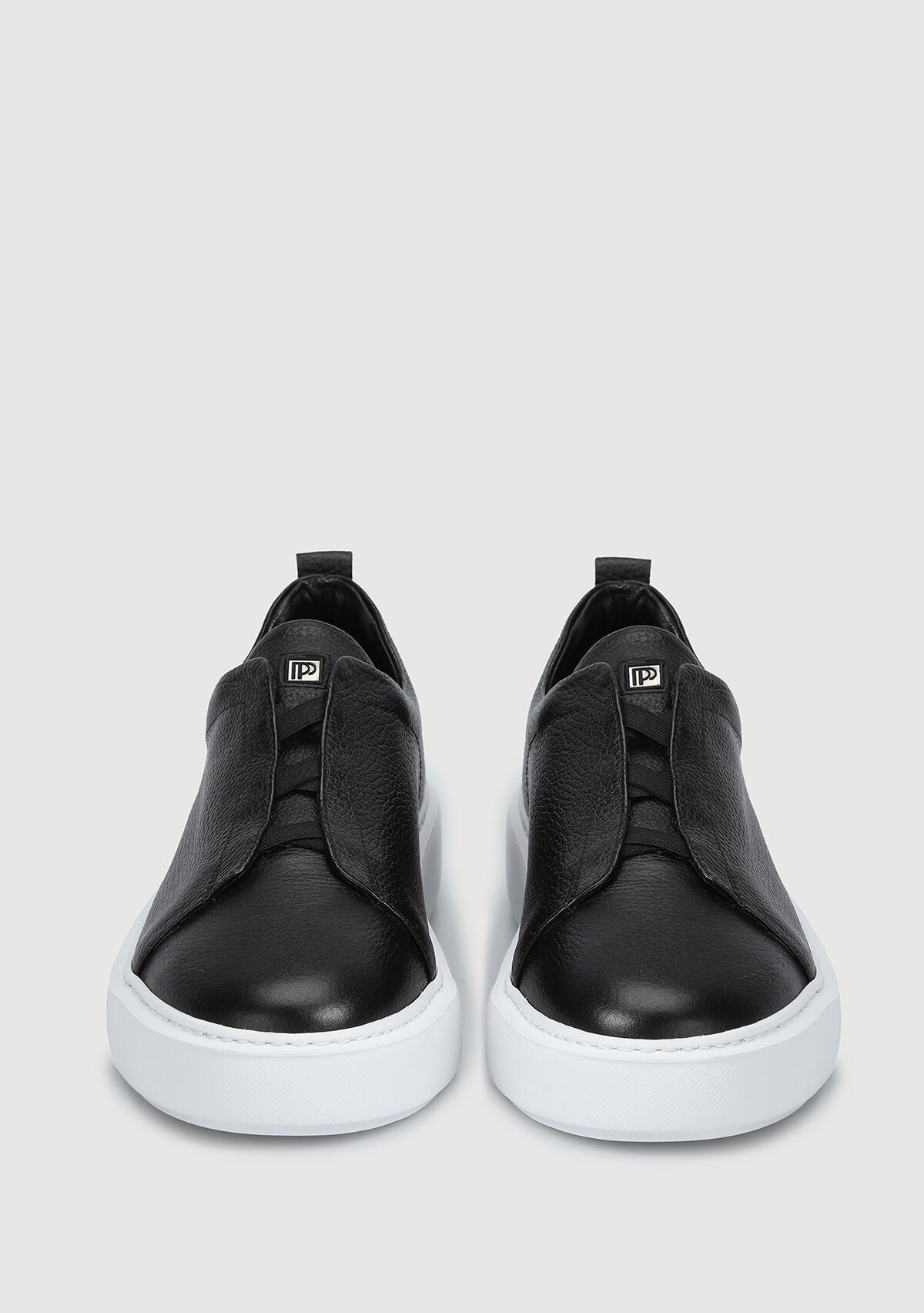 Siyah Deri Erkek Sneaker