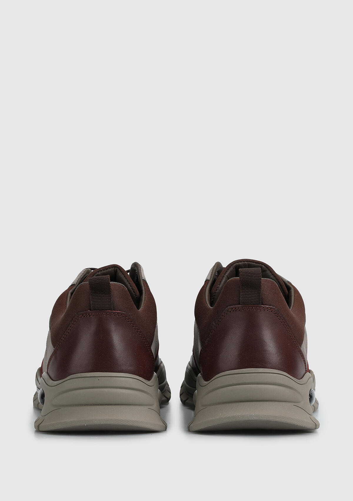 Gri Deri Erkek Sneaker