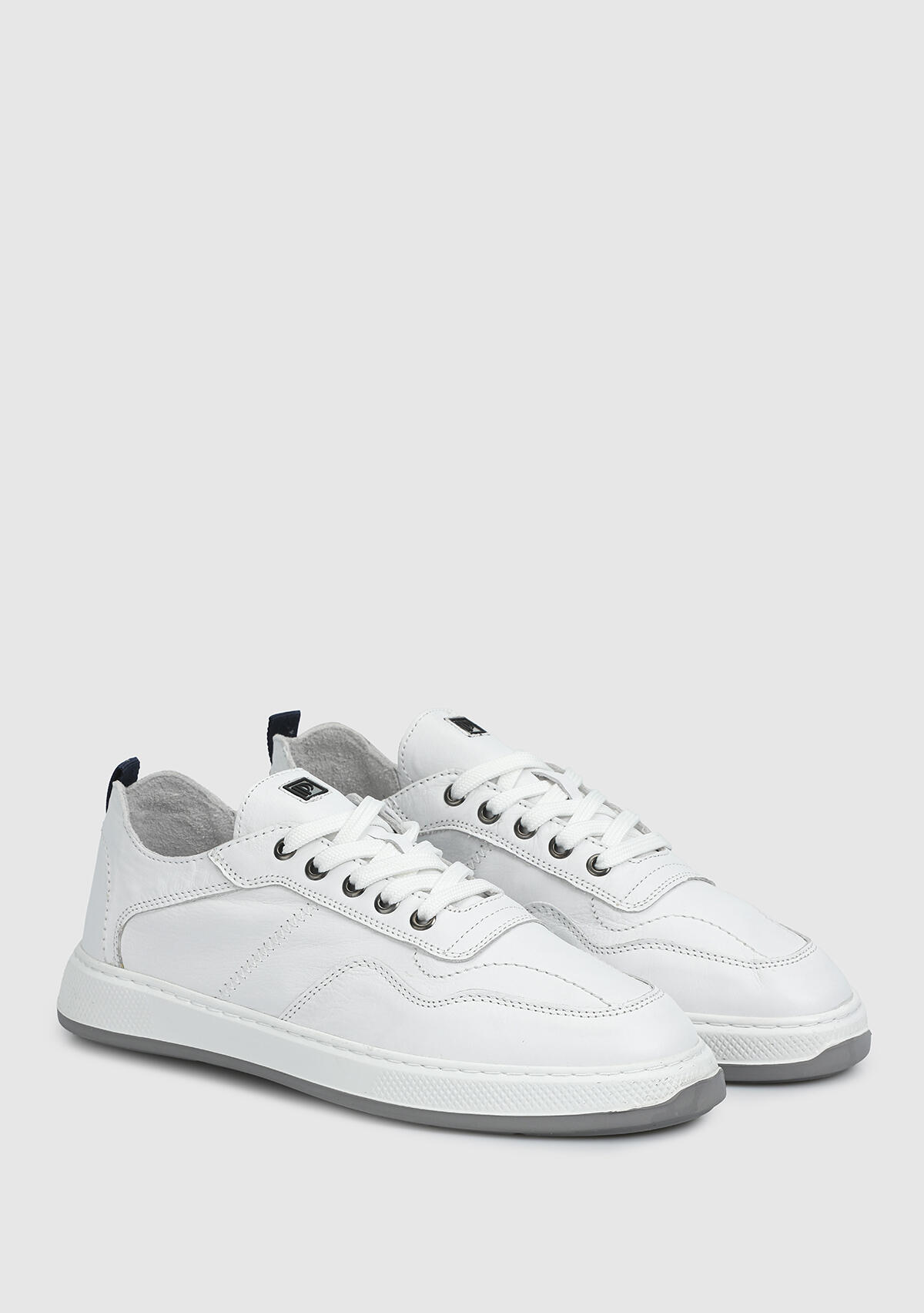 Beyaz Deri Erkek Sneaker