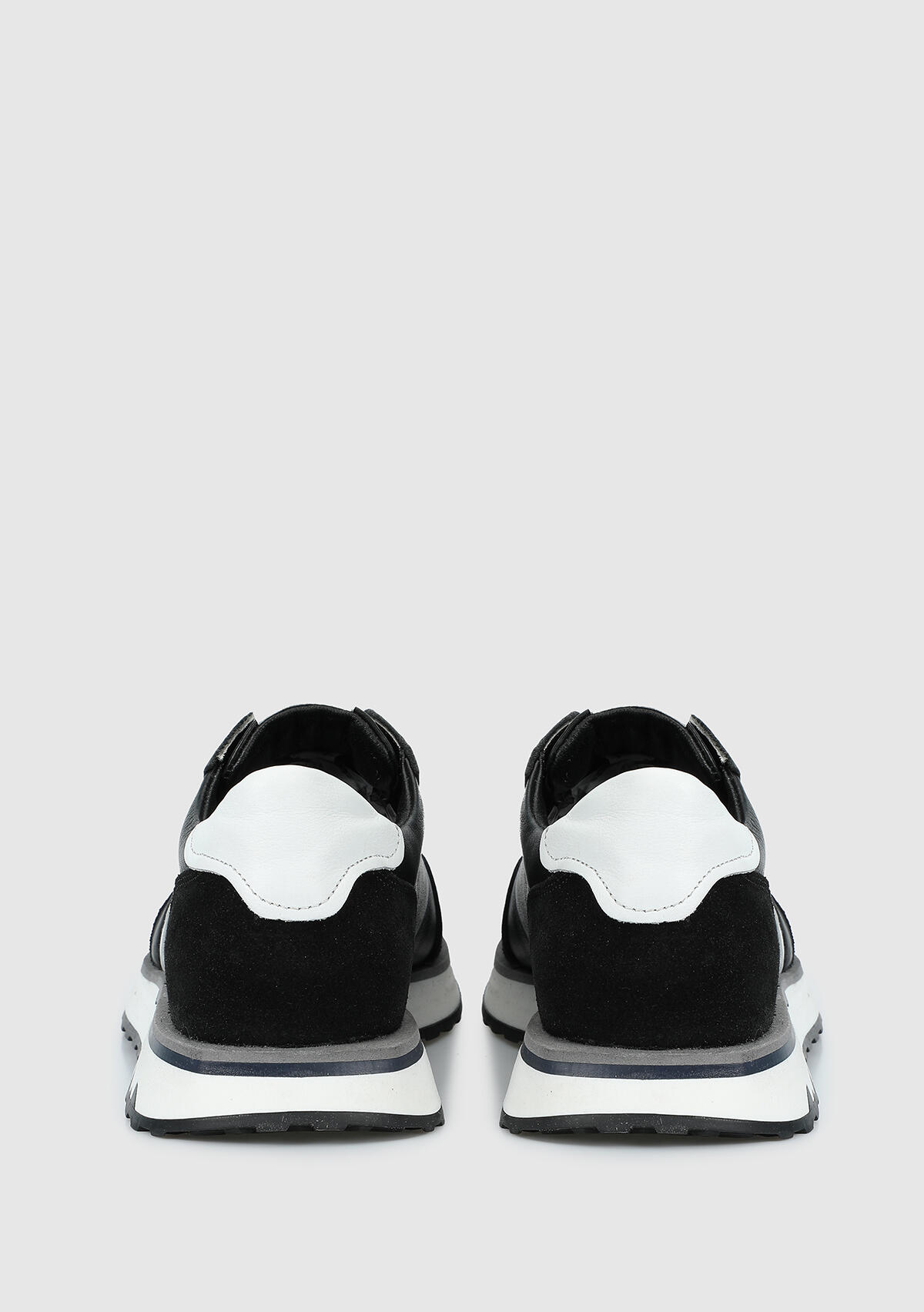 Siyah Deri Erkek Sneaker