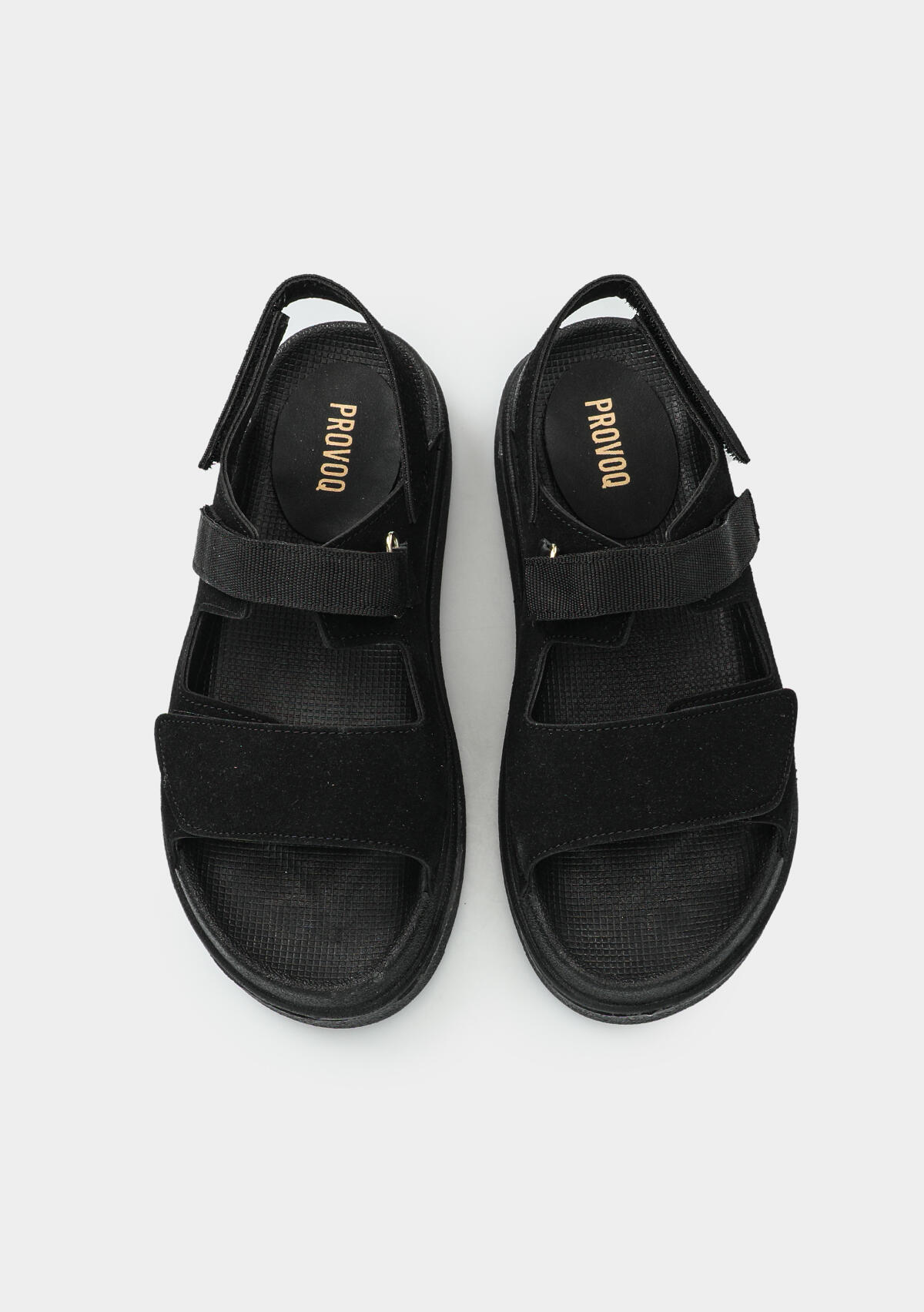 Siyah Kadın Düz Sandalet