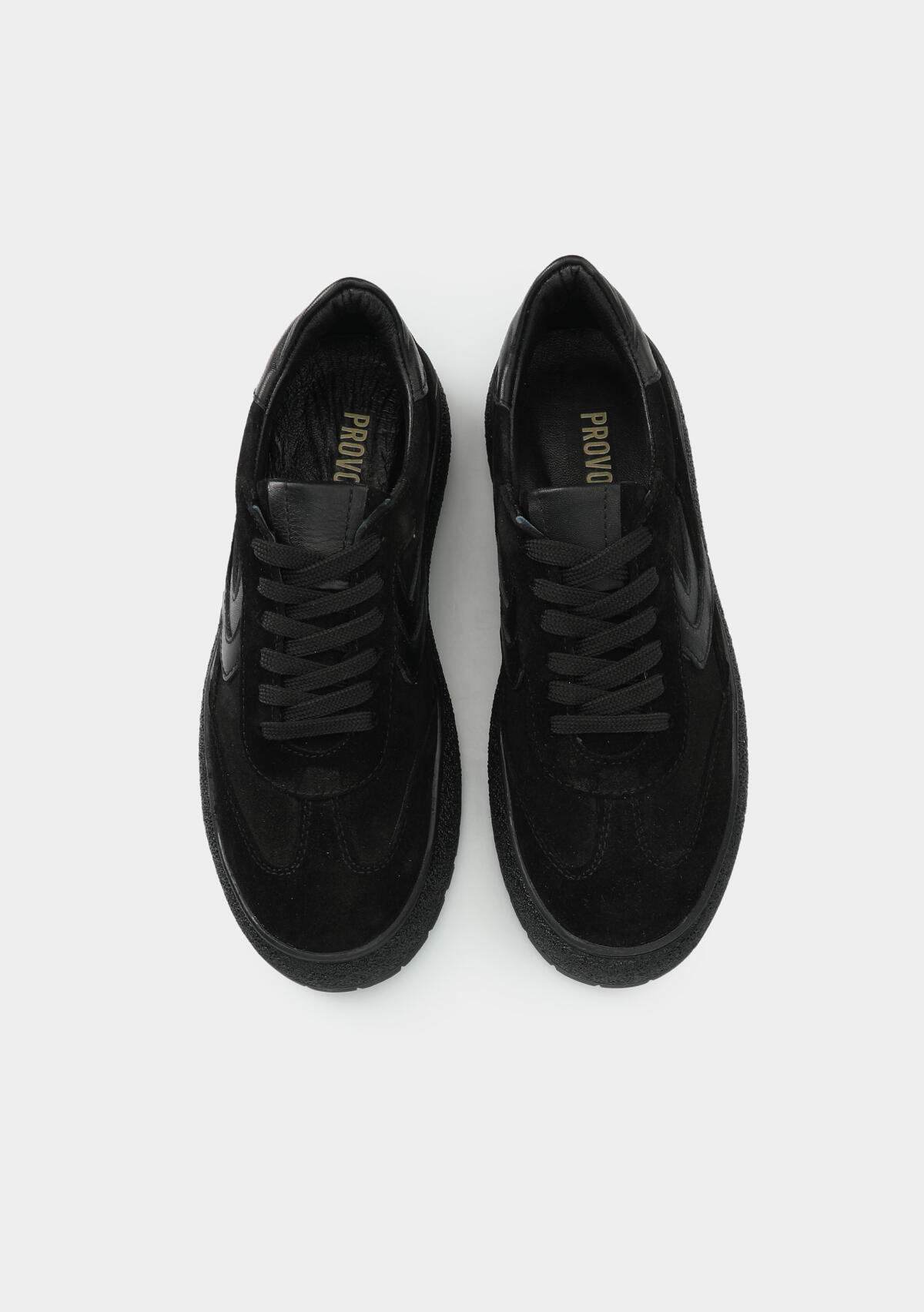 Siyah Deri Kadın Sneaker